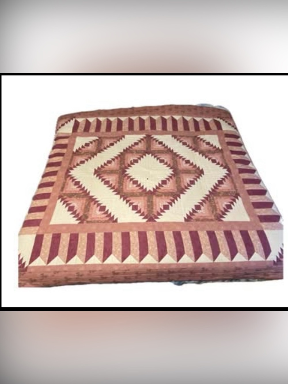Vintage HANDMADE Quilt - 71.5”x90.5”